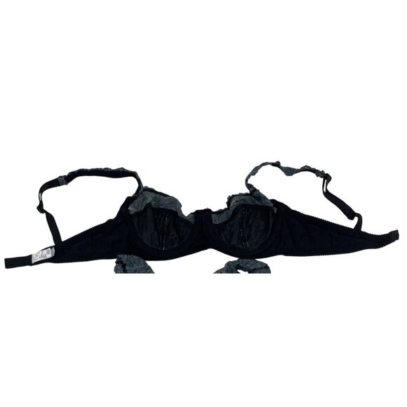 Eda London Lace Grey/Black 34B Bra Made In Cyprus 56L - Picture 5 of 6